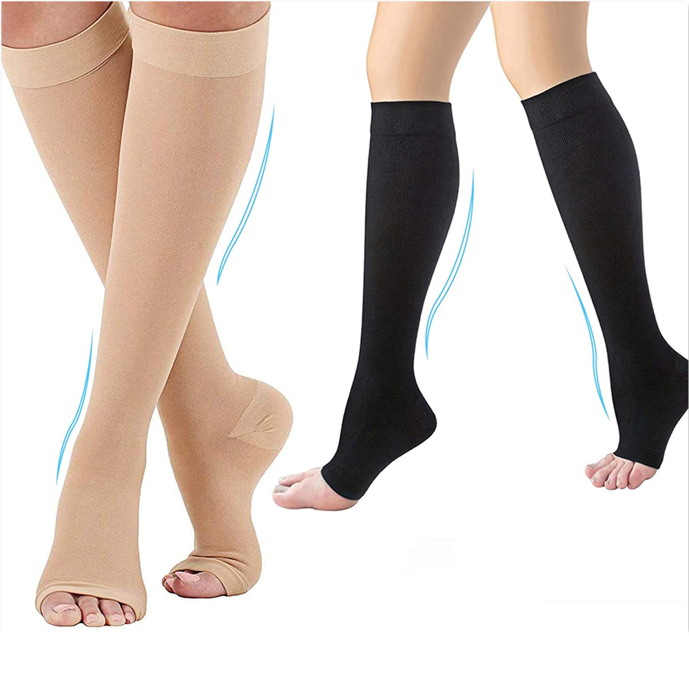 Echinacea - 男性と女性のための医療圧縮ソックス,静脈瘤のない保護ホース,S-XXL, 1ペア