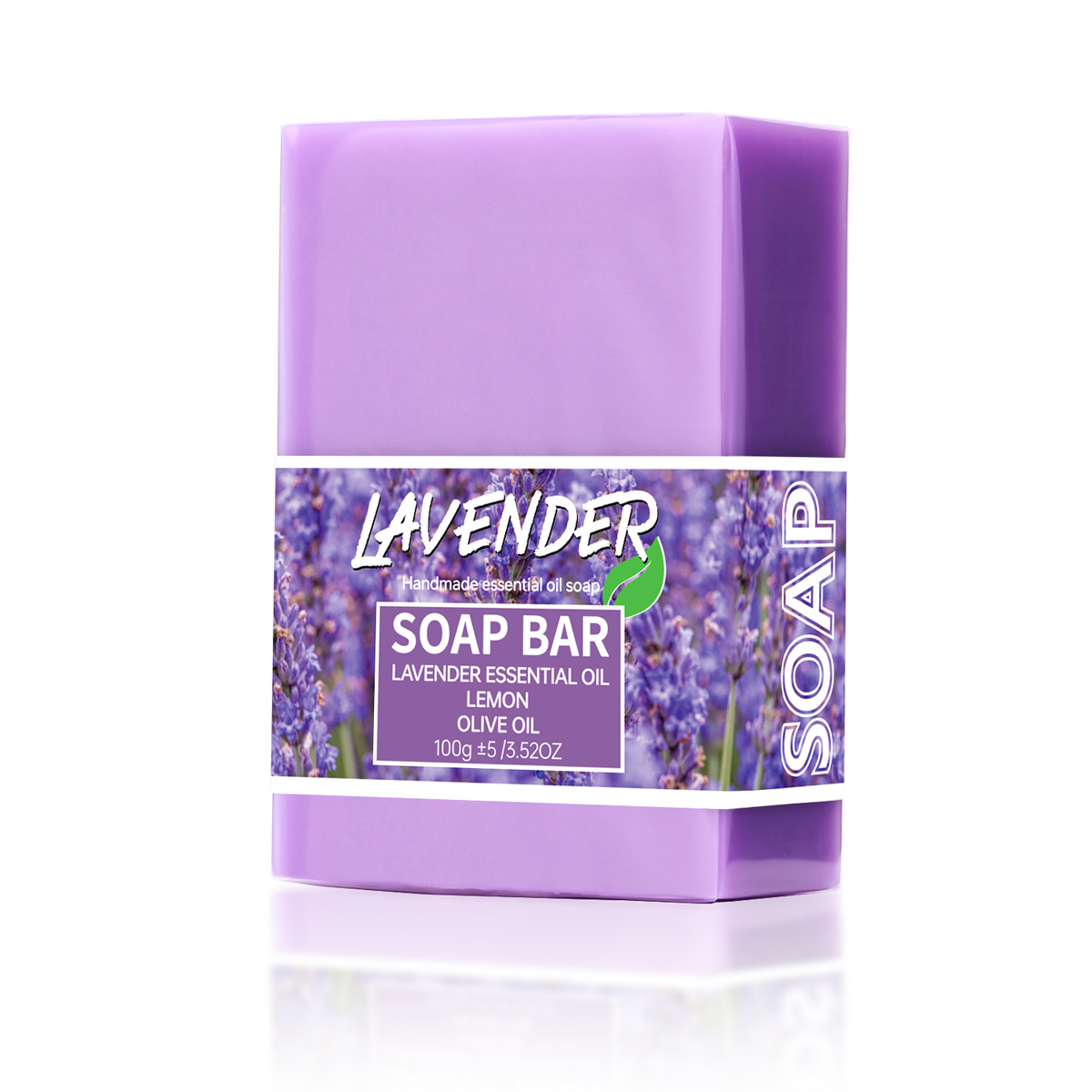 100 グラムラベンダーオイル手作りグリセリン石鹸バーボディ - Lavender Oil のレビューと価格