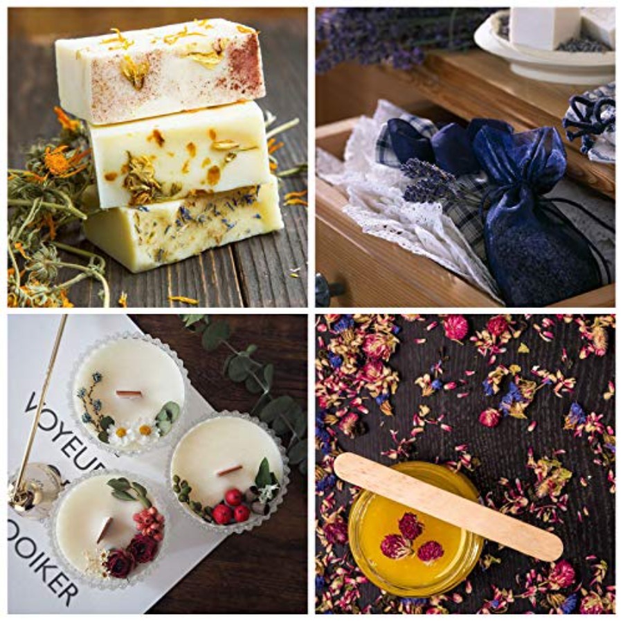 9袋入りドライフラワー、100%天然ドライフラワーハーブキッ - Dried Herbs のレビューと価格