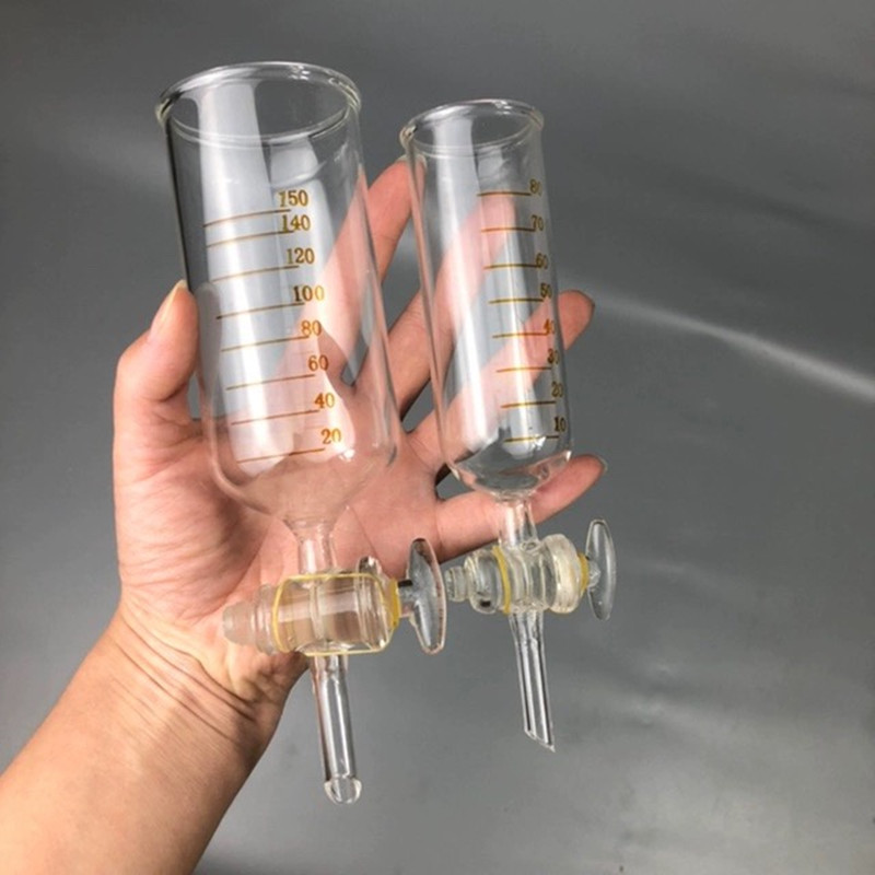 80/150 ミリリットル排出漏斗円筒ガラス液体分離漏斗ドリ - Essential Oils のレビューと価格