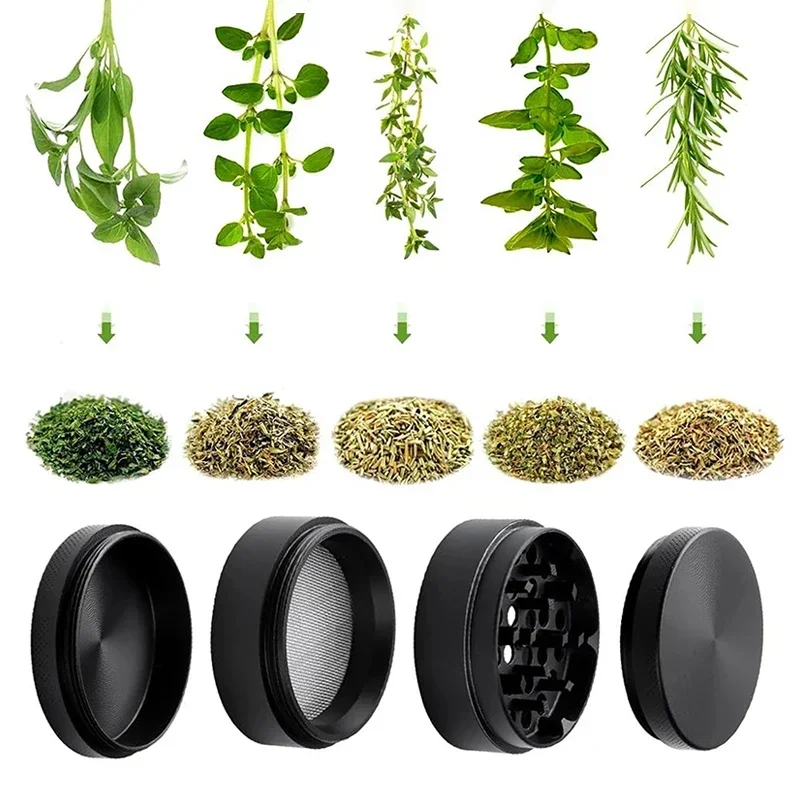 ミニハーブグラインダー 金属製喫煙用 4層 40mmミル 亜 - Dried Herbs のレビューと価格